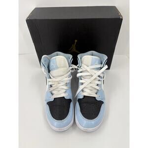 Nike Air Jordan 1 Mid Ice Blue/Black/White